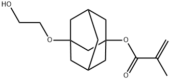 2-Propenoic acid, 2-methyl-, 3-(2-hydroxyethoxy)tricyclo[3.3.1.13,7]dec-1-yl ester Struktur