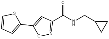 N-(cyclopropylmethyl)-5-(thiophen-2-yl)-1,2-oxazole-3-carboxamide Structure