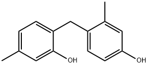 2-(4-hydroxy-2-methylbenzyl)-5-methylphenol Struktur