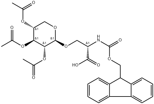 Xylosylated L-serine,Fmoc-L-Ser(β-Xyl(Ac3))-OH 结构式