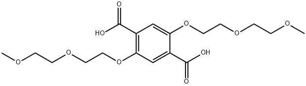 1,4-Benzenedicarboxylic acid, 2,5-bis[2-(2-methoxyethoxy)ethoxy]- Structure