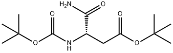 Butanoic acid, 4-amino-3-[[(1,1-dimethylethoxy)carbonyl]amino]-4-oxo-, 1,1-dimethylethyl ester, (3S)- Struktur