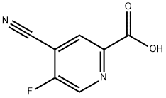 2-Pyridinecarboxylic acid, 4-cyano-5-fluoro- Structure