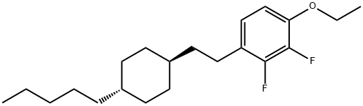 1-Ethoxy-2,3-difluoro-4-[2-(trans-4-pentylcyclohexyl)ethyl]benzene 结构式