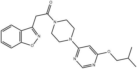 2-(Benzo[d]isoxazol-3-yl)-1-(4-(6-isobutoxypyrimidin-4-yl)piperazin-1-yl)ethanone|