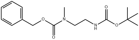 Carbamic acid, N-[2-[[(1,1-dimethylethoxy)carbonyl]amino]ethyl]-N-methyl-, phenylmethyl ester Structure