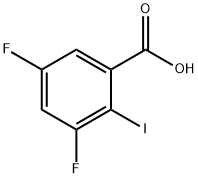 Benzoic acid, 3,5-difluoro-2-iodo- Struktur