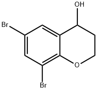 2H-1-Benzopyran-4-ol, 6,8-dibromo-3,4-dihydro- Structure