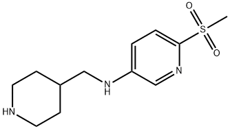 3-Pyridinamine, 6-(methylsulfonyl)-N-(4-piperidinylmethyl)- Structure