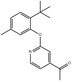 4-Acetyl-2-(2-tert-butyl-5-methylphenoxy) pyridine Structure