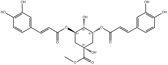3,5-ジ-O-カフェオイルキナ酸メチル 化学構造式