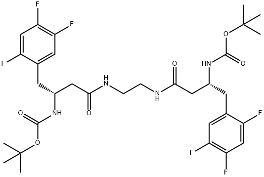 2,6,9,13-Tetraazatetradecanedioic acid, 5,10-dioxo-3,12-bis[(2,4,5-trifluorophenyl)methyl]-, 1,14-bis(1,1-dimethylethyl) ester, (3R,12R)-|西格列汀杂质8