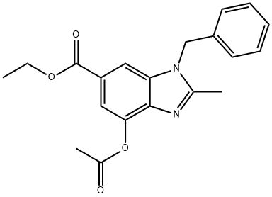 1H-Benzimidazole-6-carboxylic acid, 4-(acetyloxy)-2-methyl-1-(phenylmethyl)-, ethyl ester|CAS:1640981-11-8