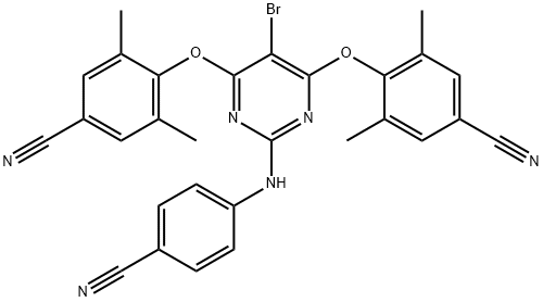Benzonitrile, 4,4'-[[5-bromo-2-[(4-cyanophenyl)amino]-4,6-pyrimidinediyl]bis(oxy)]bis[3,5-dimethyl-|依曲韦林杂质11