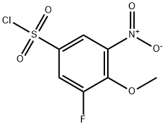 Benzenesulfonyl chloride, 3-fluoro-4-methoxy-5-nitro- Structure