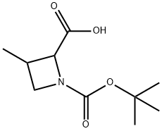 1-[(TERT-BUTOXY)CARBONYL]-3-METHYLAZETIDINE-2-CARBOXYLIC ACID, 1822562-98-0, 结构式