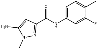 5-amino-N-(3-fluoro-4-methylphenyl)-1-methyl-1H-pyrazole-3-carboxamide Structure