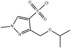 3-(isopropoxymethyl)-1-methyl-1H-pyrazole-4-sulfonyl chloride Structure