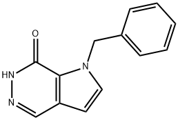 7H-Pyrrolo[2,3-d]pyridazin-7-one, 1,6-dihydro-1-(phenylmethyl)- Struktur