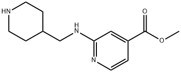 4-Pyridinecarboxylic acid, 2-[(4-piperidinylmethyl)amino]-, methyl ester Structure