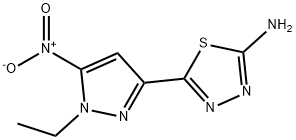 5-(1-ethyl-5-nitro-1H-pyrazol-3-yl)-1,3,4-thiadiazol-2-amine Structure