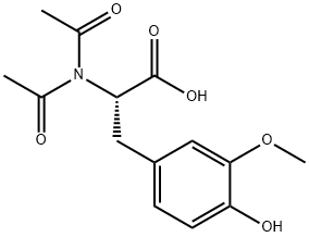 Tyrosine, N,N-diacetyl-3-methoxy- Structure
