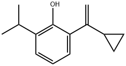 Phenol, 2-(1-cyclopropylethenyl)-6-(1-methylethyl)- Struktur