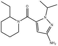 5-[(2-ethylpiperidin-1-yl)carbonyl]-1-isopropyl-1H-pyrazol-3-amine Structure