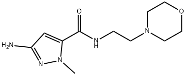 3-amino-1-methyl-N-(2-morpholin-4-ylethyl)-1H-pyrazole-5-carboxamide Structure