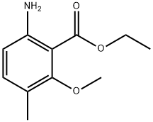 Benzoic acid, 6-amino-2-methoxy-3-methyl-, ethyl ester Structure