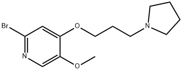 Pyridine, 2-bromo-5-methoxy-4-[3-(1-pyrrolidinyl)propoxy]- Structure