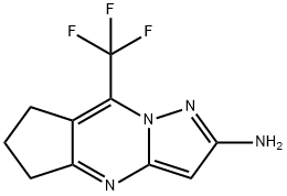 8-(trifluoromethyl)-6,7-dihydro-5H-cyclopenta[d]pyrazolo[1,5-a]pyrimidin-2-amine Structure