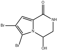 Pyrrolo[1,2-a]pyrazin-1(2H)-one, 6,7-dibromo-3,4-dihydro-4-hydroxy-|化合物(+/-)-LONGAMIDE