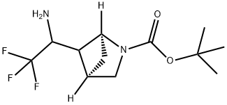 2-Azabicyclo[2.1.1]hexane-2-carboxylic acid, 5-(1-amino-2,2,2-trifluoroethyl)-, Structure