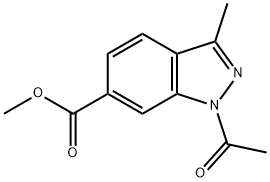 1H-Indazole-6-carboxylic acid, 1-acetyl-3-methyl-, methyl ester Structure