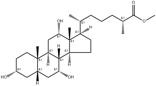 Methyl 3α,7α,12α-Trihydroxy-5β-cholestanoate Structure