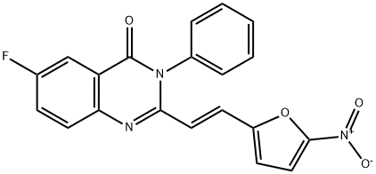 4(3H)-Quinazolinone, 6-fluoro-2-[(1E)-2-(5-nitro-2-furanyl)ethenyl]-3-phenyl-|化合物T8871
