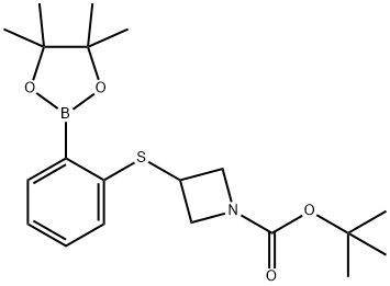 2-(N-BOC-Azetidin-3-yl)sulfanylphenylboronic acid, pinacol ester|叔丁基3-((2-(4,4,5,5-四甲基-1,3,2-二氧硼杂环戊烷-2-基)