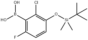 3-[(tert-Butyldimethylsilyl)oxy]-2-chloro-6-fluorophenylboronic acid Structure