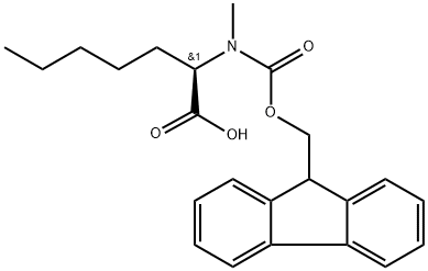 Heptanoic acid, 2-[[(9H-fluoren-9-ylmethoxy)carbonyl]methylamino]-, (2R)- Structure