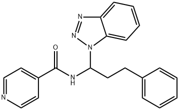 N-[1-(1H-1,2,3-Benzotriazol-1-yl)-3-phenylpropyl]pyridine-4-carboxamide Structure