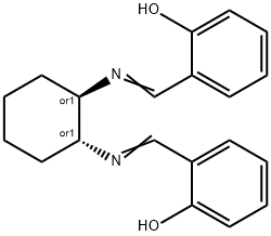 Phenol, 2,2'-[(1R,2R)-1,2-cyclohexanediylbis(nitrilomethylidyne)]bis-, rel- Structure