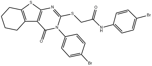 N-(4-bromophenyl)-2-[[3-(4-bromophenyl)-4-oxo-5,6,7,8-tetrahydro-[1]benzothiolo[2,3-d]pyrimidin-2-yl]sulfanyl]acetamide|