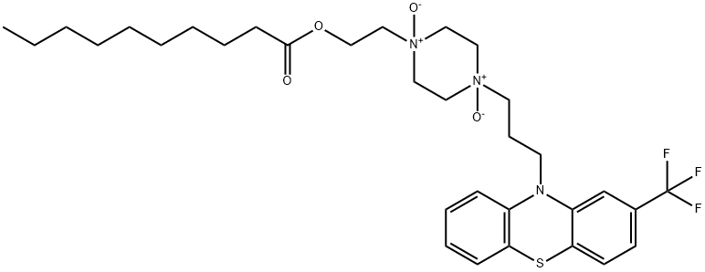 1-(2-(Decanoyloxy)ethyl)-4-(3-(2-(trifluoromethyl)-10H-phenothiazin-10-yl)propyl)piperazine 1, 4-Dioxide Struktur