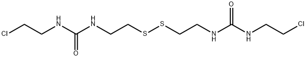 1,1-(disulfanediylbis(ethane-2,1-diyl))bis(3-(2-chloroethyl)urea) Struktur
