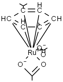 Bisacetato(p-cumol)ruthenium(II) Struktur