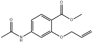 Benzoic acid, 4-(acetylamino)-2-(2-propen-1-yloxy)-, methyl ester Struktur