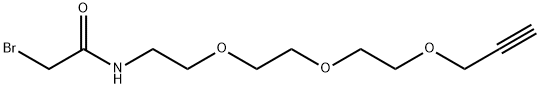 Bromoacetamide-PEG3-propargyl|2-溴-N-(2-(2-(2-(丙-2-炔-1-基氧基)乙氧基)乙氧基)乙基)乙酰胺