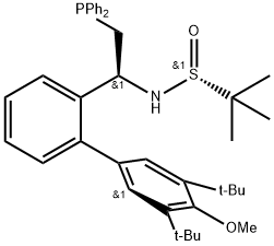 [S(R)]-N-[(1S)-1-[3',5'-Bis(1,1-dimethylethyl)-4'-methoxy[1,1'-biphenyl]-2-yl]-2-(diphenylphosphino)ethyl]-2-methyl-2-propanesulfinamide|[S(R)]-N-[(1S)-1-[3',5'-Bis(1,1-dimethylethyl)-4'-methoxy[1,1'-biphenyl]-2-yl]-2-(diphenylphosphino)ethyl]-2-methyl-2-propanesulfinamide