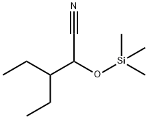 Pentanenitrile, 3-ethyl-2-[(trimethylsilyl)oxy]- Struktur